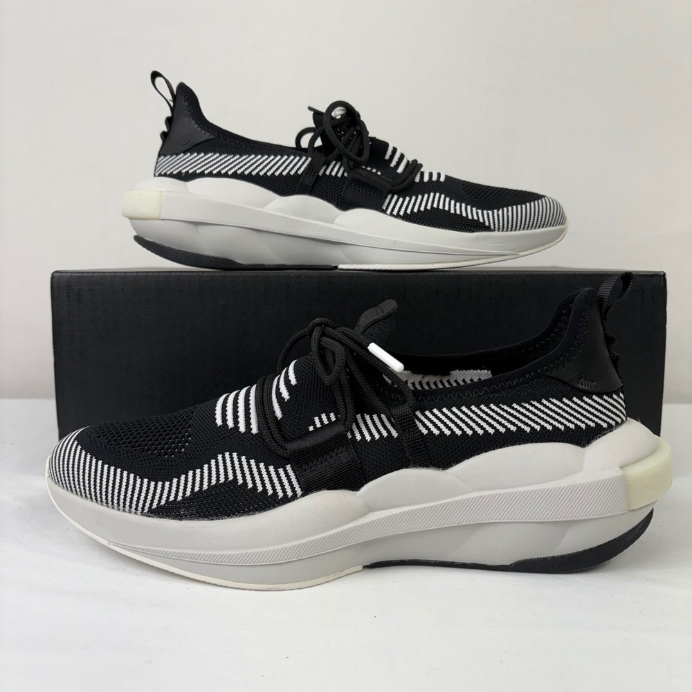 Sorel Explorer Defy Low Women's Black White‎ Knit Athletic Sneakers Size 10